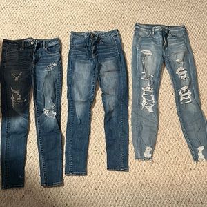 american eagle medium-light wash skinny jeans